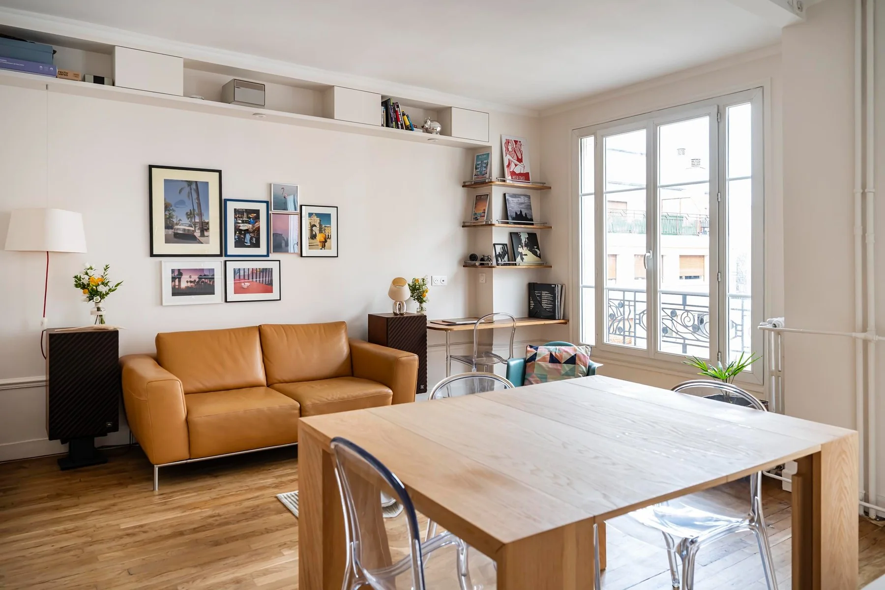 Séjour et espace repas du projet Bécon